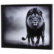 Framed Wall Art Black Bold As A Lion