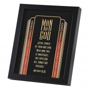 Framed Art Man Of God Matt.19:26 8x10 Framed Art Man Of God Matt.19:26 8x10