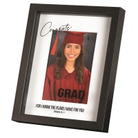 FRMD WALL CONGRATS GRAD WD/GLS BLK FRMD WALL CONGRATS GRAD WD/GLS BLK