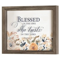 Framed Art Blessed Jer. 17:7 10x8