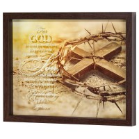 Framed Wall Art For God Loved John 3:16 Framed Wall Art For God Loved John 3:16