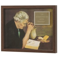 Framed Wall Art Gratitude Walnut 14x11