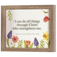 Framed Art I Can Do All Phil .4:13 10x8