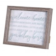 Framed Wall Art Welcome Home 10x8