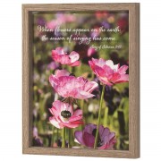 Wall D+â-¬cor Flowers Appear Woodgrain Fra