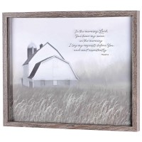 Framed Wall Art Barn In Morning In Field Framed Wall Art Barn In Morning In Field