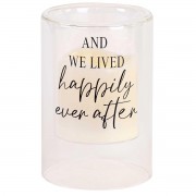 2pk -Candleholder And We Lived Happily 6In - (Pack of 2)