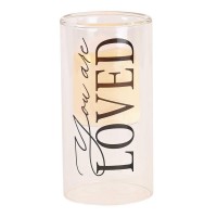 2pk -Candleholder You Are Loved 8In - (Pack of 2) 2pk -Candleholder You Are Loved 8In - (Pack of 2)