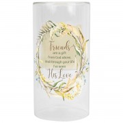 2pk -Candleholder Friends Are A Gift 8in - (Pack of 2)