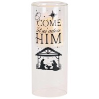 2pk -Candleholder O Come Let Us Adore 10In - (Pack of 2)