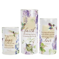 Candleholder Set Faith Hope Love