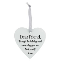 3pk -Glass Ornament Dear Friend - Holidays - Pack of 3 3pk -Glass Ornament Dear Friend - Holidays - Pack of 3