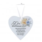 3pk -Glass Ornament 50th Anniversary - Pack of 3 3pk -Glass Ornament 50th Anniversary - Pack of 3