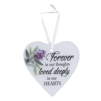 3pk -Glass Ornament Forever In Our Thoughts - Pack of 3