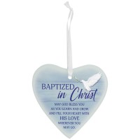 3pk -Glass Ornament Baptized In Christ - Pack of 3