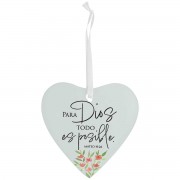 3pk -Glass Ornament Para Dios Todo Es Posible - Pack of 3 3pk -Glass Ornament Para Dios Todo Es Posible - Pack of 3
