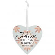 3pk -Glass Ornament Que Jehova Te Bendiga - Pack of 3 3pk -Glass Ornament Que Jehova Te Bendiga - Pack of 3