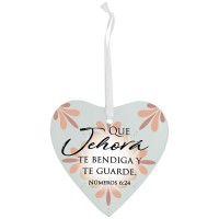 3pk -Glass Ornament Que Jehova Te Bendiga - Pack of 3 3pk -Glass Ornament Que Jehova Te Bendiga - Pack of 3