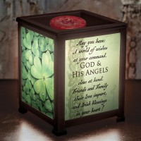 His Angels Lighted Glass Scent Warmer