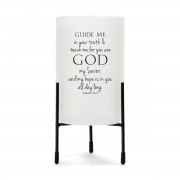 2pk -Hurricane Candleholder Guide Me Ps.25:5 - (Pack of 2)
