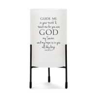 2pk -Hurricane Candleholder Guide Me Ps.25:5 - (Pack of 2)
