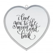 2pk -Heart Mirror I Love You Small Silver - (Pack of 2) 2pk -Heart Mirror I Love You Small Silver - (Pack of 2)