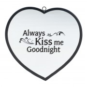 2pk -Heart Mirror Always Kiss Me Med Black - (Pack of 2) 2pk -Heart Mirror Always Kiss Me Med Black - (Pack of 2)