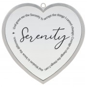 2pk -Heart Mirror Serenity Prayer Lrg Silver - (Pack of 2) 2pk -Heart Mirror Serenity Prayer Lrg Silver - (Pack of 2)