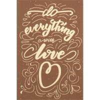 24pk -Itty Bitty Blessings DO EVERYTHING WITH LOVE PAPER 2X3 - (Pack of 24)