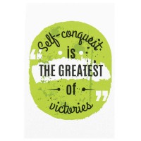 24pk -Itty Bitty Blessings SELF-CONQUEST IS THE GREATEST PAPER - (Pack of 24)