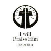 24pk -Itty Bitty Card Cross I Will Praise Him - (Pack of 24)