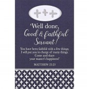 24pk -Itty Bitty Card Faithful Servant Blue - (Pack of 24)