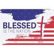 24pk -Itty Bitty Card Blessed Is The Nation - (Pack of 24)