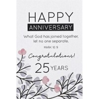 24pk -Itty Bitty Card Happy Anniversary 25th - (Pack of 24)