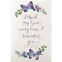24pk -Bookmark Itty Bitty Blessings I THANK MY GOD 2X3 - (Pack of 24)