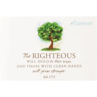 24pk -Bookmark Itty Bitty Blessings ASSURANCE JOB 17:9 2X3 - (Pack of 24)