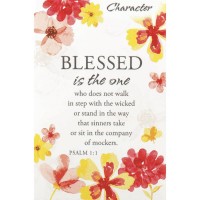 24pk -Bookmark Itty Bitty Blessings CHARACTER PSALM 1:1 2X3 - (Pack of 24)