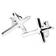 6pk -EAR CROSS BAPT SIL PLT/SS POSTS .5X.375 - Pack of 6 6pk -EAR CROSS BAPT SIL PLT/SS POSTS .5X.375 - Pack of 6