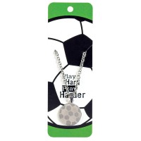 2pk -Necklace Soccer Pray Hard Him 24in - (Pack of 2)