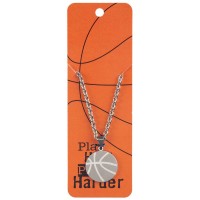 2pk -Necklace Basketball Pray Hard Him - (Pack of 2) 2pk -Necklace Basketball Pray Hard Him - (Pack of 2)
