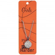 2pk -Necklace Basketball Pray Hard Her - (Pack of 2)