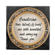 4pk -Beautician Amber Jeweled Coaster SetPack of 4