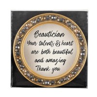 4pk -Beautician Amber Jeweled Coaster SetPack of 4