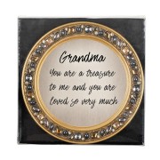 4pk -Grandma Amber Jeweled Coaster Set - Pack of 4 4pk -Grandma Amber Jeweled Coaster Set - Pack of 4