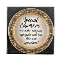 4pk -Coworker Amber Jeweled Coaster Set - Pack of 4