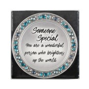 4pk -Someone Special Teal Jeweled Coaster Set - Pack of 4 4pk -Someone Special Teal Jeweled Coaster Set - Pack of 4