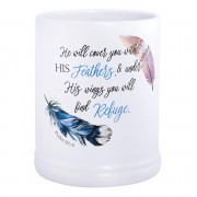 He Will Cover Psalm 91:4 Candle Jar Warm He Will Cover Psalm 91:4 Candle Jar Warm