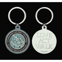 6pk -KEYRING A DAILY WALK METAL - Pack of 6