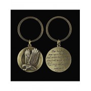 6pk -KEYRING WINGS AS EAGLES IS.40:31 GLD MTL - Pack of 6