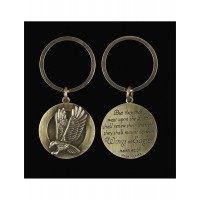 6pk -KEYRING WINGS AS EAGLES IS.40:31 GLD MTL - Pack of 6